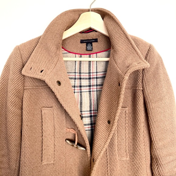 Tommy Hilfiger Women’s Camel Bottom Down Pea Coat - Picture 4 of 8
